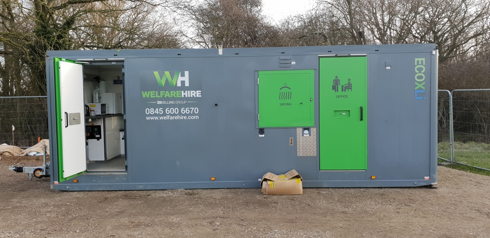 On-site at Waterbeach Barracks with Eco10Li Welfare Unit