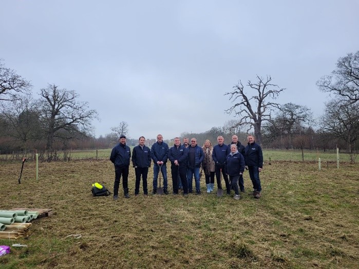 Volunteers at Madingley Hall tree planting